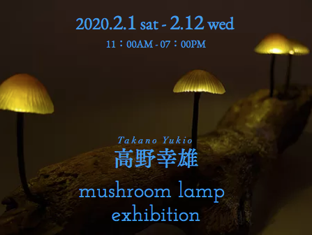 Takano Yukio mushroom lamp exhibition